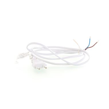 Kabel; CEE 7/16 (C) vidlice,vodiče; 1,5m; bílá; 2,5A; 250V