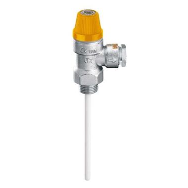 SOLAR - Teplotní a tlakový pojišťovací ventil pro solární systémy 1/2" M x Ø 15 309401