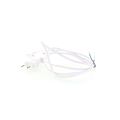 Kabel; CEE 7/16 (C) vidlice,vodiče; 1,5m; bílá; 2,5A; 250V
